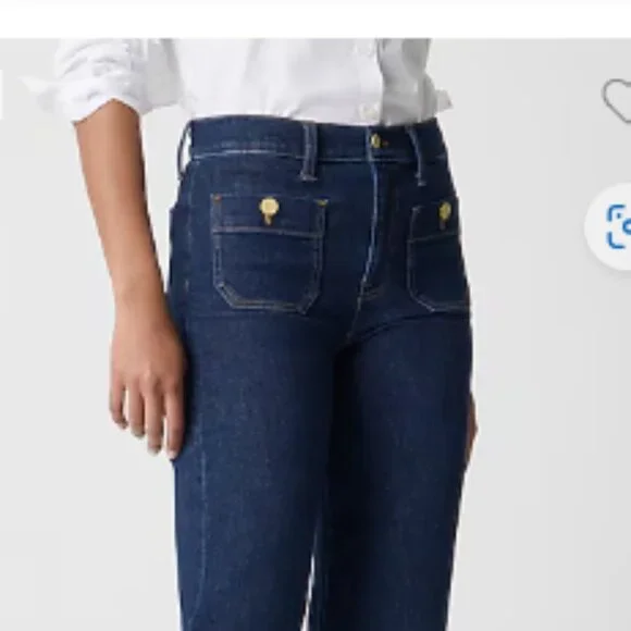 J Crew Slim wide-leg sailor jean in all-day stretch, size 25 - Picture 4 of 13